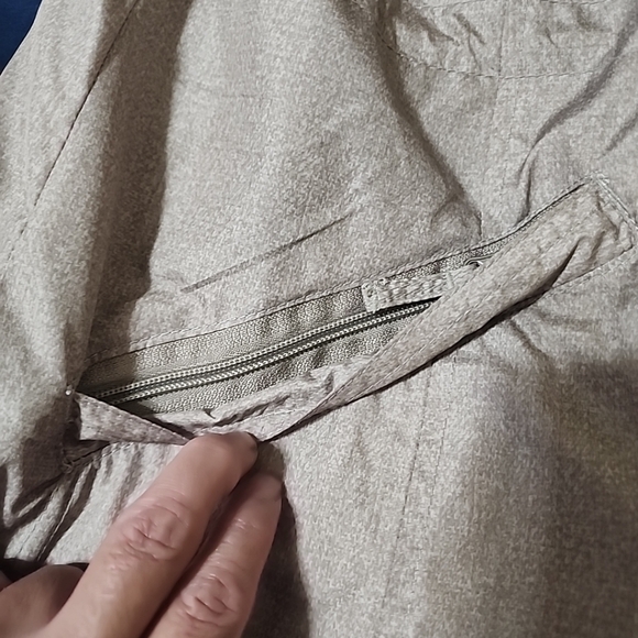 Intl D.e.t.a.i.l.s Parka In A Pocket Women's Rain Jacket Silver Size Small - Picture 11 of 12